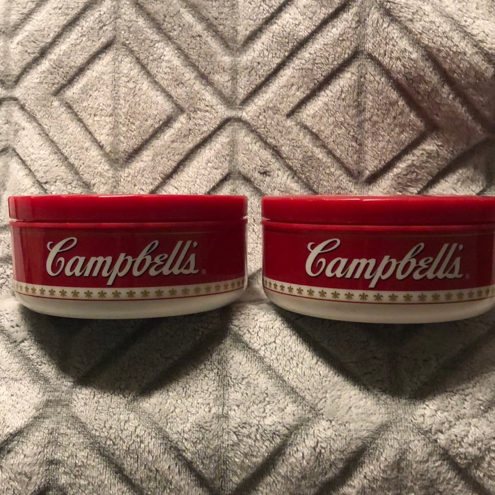 Set of 2 Campbell’s thermal containers.  New, original use instructions. 10.5 oz
